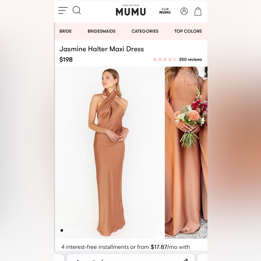 Show me your mumu Jasmine Halter Maxi Dress